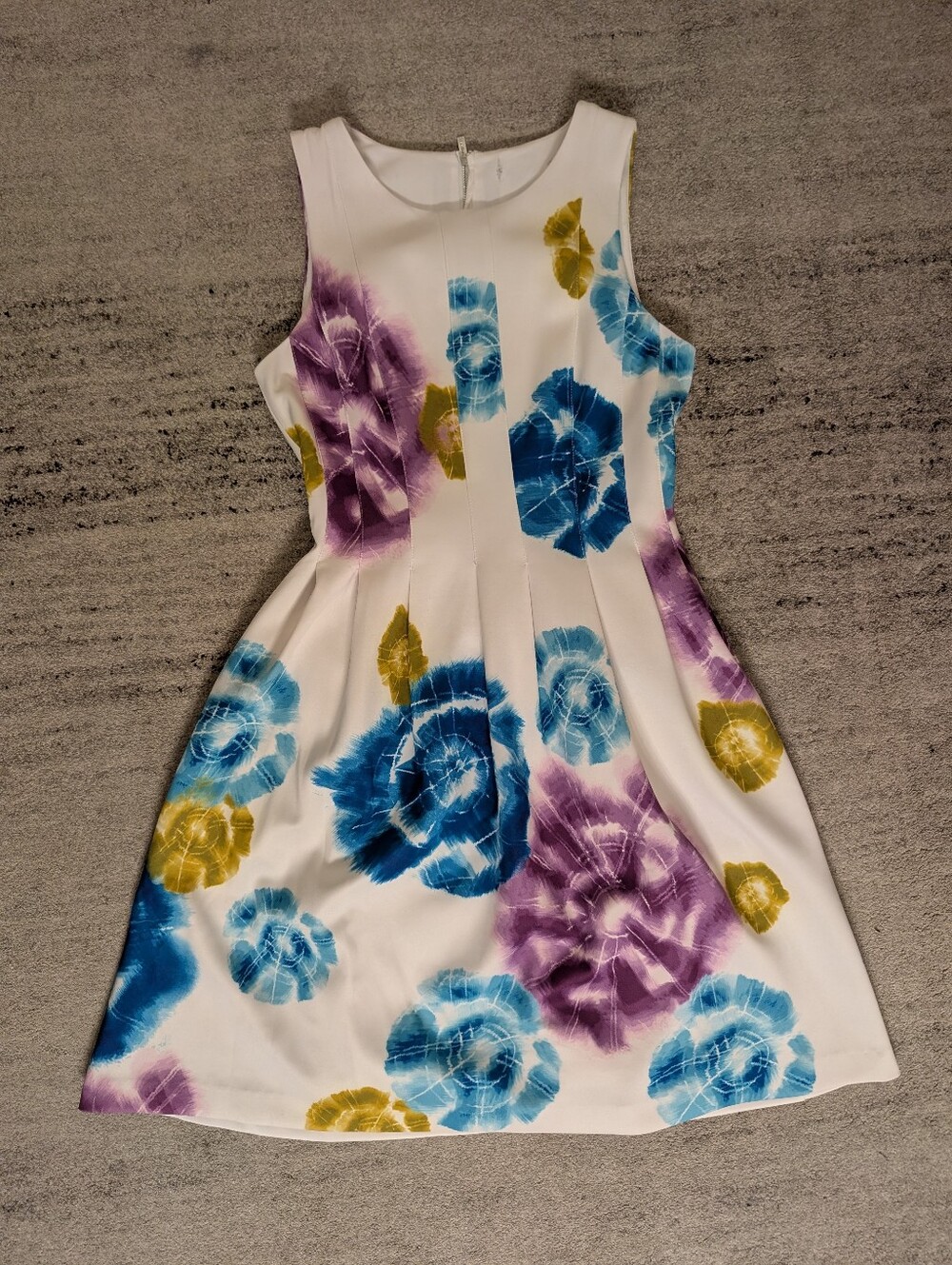 Calvin Klein Floral Fit & Flare Dress With Flower Pattern